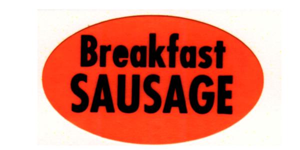 Orange Breakfast Sausage Labels Orange Breakfast Sausage Labels